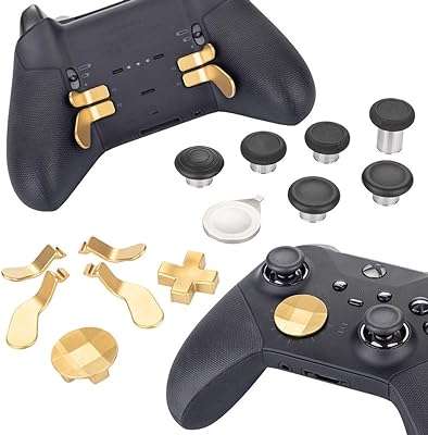 Ensemble d'accessoires pour manette elite series 2 or (xbox one. Bienvenue chez DIAYTAR COTE D'IVOIRE, votre destination ultime pour des articles de qualité à prix cassés ! Explorez notre boutique en ligne regorgeant de produits discount, de la décoration d'intérieur aux appareils électroménagers en passant par l'informatique, la mode branchée et les gadgets innovants.