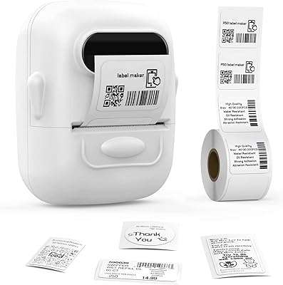 Mini imprimante d'étiquettes de codes barres bluetooth portable avec ruban adhésif pour adresses. DIAYTAR COTE D'IVOIRE  - Votre escale en ligne pour des produits discount de qualité. Explorez notre gamme impressionnante de produits allant des articles de maison aux gadgets dernier cri. Profitez de prix imbattables et découvrez pourquoi nous sommes un choix populaire pour les acheteurs avertis à la recherche de bonnes affaires.