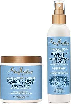Ensemble hydratant et réparateur au miel de manuka yaourt shea moisture avec spray. DIAYTAR COTE D'IVOIRE  - votre guichet unique pour des produits discount dans tous les domaines. Redécorez votre maison, améliorez votre cuisine, restez à la pointe de la mode et profitez des derniers gadgets, le tout à des prix exceptionnels. Dites adieu aux achats coûteux et bienvenue aux bonnes affaires !
