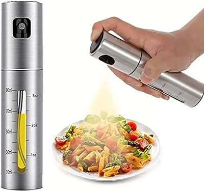 Spray d'huile d'olive amélioré de 100 ml bouteille en acier inoxydable adaptée à la cuisine. À la recherche de bons plans ? Ne cherchez plus, DIAYTAR COTE D'IVOIRE  est là pour vous ! Naviguez à travers notre boutique en ligne proposant une large sélection de produits discount, des articles pour la maison à l'électroménager, en passant par l'informatique, la mode et les gadgets branchés.