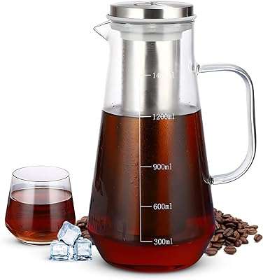 Kings cafetière hermétique à froid 47oz 14l sans bpa pichet en verre. Naviguez dans notre boutique en ligne DIAYTAR COTE D'IVOIRE  pour découvrir une sélection exceptionnelle de produits discount. De l'électroménager aux articles de mode en passant par l'informatique et les gadgets, vous trouverez tout ce dont vous avez besoin pour satisfaire vos envies tout en restant dans votre budget.