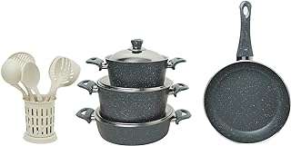 Batterie de cuisine regal in house en granit turc 13 pièces avec couvercles. DIAYTAR COTE D'IVOIRE  - Votre solution en ligne pour des achats discount sans compromis. Plongez dans notre univers où vous trouverez tout ce dont vous avez besoin, de l'électroménager aux articles tendance en passant par les produits informatiques. Faites des économies sans sacrifier la qualité chez nous !