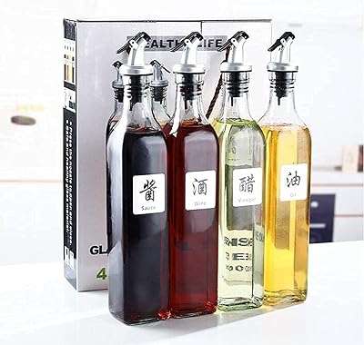 Bouteille distributrice d'huile d'olive et de vinaigre mixedy avec pot en verre. DIAYTAR COTE D'IVOIRE  - le paradis du shopping à prix cassé ! Parcourez notre catalogue en ligne et découvrez une multitude de produits à prix discount, allant des articles de la maison aux gadgets high-tech les plus branchés. Profitez de taux de remise incroyables sur tous vos achats.