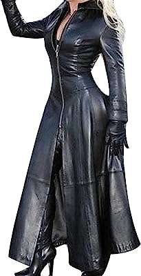 Manteau long en cuir pu avec fermeture éclair et similicuir pour femme. DIAYTAR COTE D'IVOIRE  réinvente vos achats en ligne en vous proposant une gamme incroyablement diverse de produits à prix réduits. Parcourez notre boutique en ligne et découvrez des articles discount pour la maison, l'électroménager, l'informatique, la mode et les gadgets, tout en réalisant d'importantes économies. Offrez-vous le meilleur sans vous ruiner grâce à notre sélection soigneusement choisie pour satisfaire tous vos besoins.