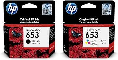 Cartouche d'encre originale hp 653 noire 3ym75ae et tricolore 3ym74ae. DIAYTAR COTE D'IVOIRE  - La boutique en ligne qui vous offre des prix imbattables sur une large gamme de produits discount. Ajoutez du style à votre maison avec nos articles de décoration, simplifiez votre quotidien avec des électroménagers modernes, restez connecté avec nos gadgets technologiques et adoptez les dernières tendances de la mode sans vous ruiner. Faites de bonnes affaires à chaque achat chez nous !