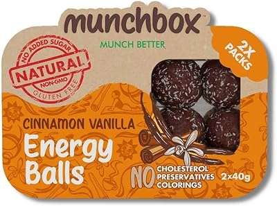 Munch box energy balls cannelle vanille (pack de 1). Faites de bonnes affaires dès aujourd'hui avec DIAYTAR COTE D'IVOIRE  ! Parcourez notre boutique en ligne généraliste où vous trouverez une large gamme de produits discount, des articles pour la maison à l'électroménager, en passant par l'informatique et la mode. Profitez de nos prix compétitifs et offrez-vous des produits de qualité à moindre coût.