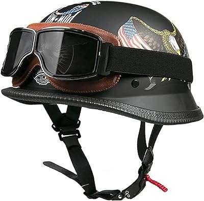 Demi casque de moto ouvert classique de style allemand avec lunettes baylor casque. Faites un bond dans le monde des bonnes affaires avec DIAYTAR COTE D'IVOIRE  ! Découvrez notre boutique en ligne généraliste où vous trouverez tout ce dont vous avez besoin, de la maison à l'électroménager, de l'informatique à la mode, et même les derniers gadgets. Ne sacrifiez pas votre budget pour vous faire plaisir, optez pour nos produits discount de qualité.