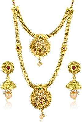 Ensemble de colliers plaqués or luxueux et classique pour femmes par sukhi. DIAYTAR COTE D'IVOIRE  - Votre fournisseur en ligne pour des produits de qualité à des prix discount. Explorez notre boutique en ligne pour trouver des offres incroyables sur des articles allant des accessoires de mode aux appareils électroniques, en passant par les produits de jardinage et les jouets pour enfants.