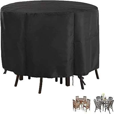 Housses de meubles de patio rondes ensemble de chaises de table de 90 pouces hauteur avec matériau. DIAYTAR COTE D'IVOIRE  - votre partenaire pour un shopping discount en ligne réussi. Parcourez notre assortiment complet de produits discount, incluant tout ce dont vous avez besoin pour la maison, l'électroménager, l'informatique, la mode et les gadgets. Profitez de nos prix avantageux et faites des économies sur vos achats en ligne, sans compromis sur la qualité.