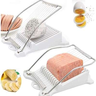 Trancheuse à fil en acier inoxydable sans bpa pour viande de cuisine. DIAYTAR COTE D'IVOIRE, votre solution intelligente pour des achats malins. Découvrez notre boutique en ligne et bénéficiez de prix discount sur une large sélection de produits pour la maison, l'électroménager, l'informatique et la mode. Ne manquez pas l'opportunité de faire des économies avec DIAYTAR COTE D'IVOIRE !