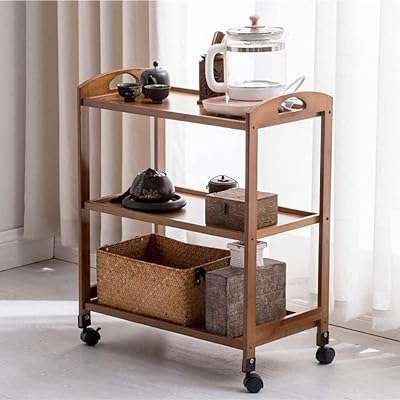 Chariot de rangement roulant pour jouets de maquillage cuisine service mobile en bois. Ne payez pas plus cher pour les mêmes produits ailleurs ! DIAYTAR COTE D'IVOIRE  propose une large gamme de produits de qualité à des prix discount. Trouvez tout ce dont vous avez besoin, des appareils ménagers aux gadgets dernier cri, et économisez de l'argent sans compromettre la qualité.