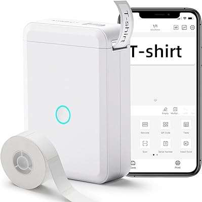 Machine de création d'étiquettes avec ruban imprimante bluetooth portable mini étiquettes. Bienvenue chez DIAYTAR COTE D'IVOIRE, votre destination de choix pour dénicher des bonnes affaires en ligne. Explorez notre sélection de produits discount allant des indispensables de la maison aux dernières nouveautés informatiques et mode, et profitez de notre engagement à vous offrir des prix compétitifs.