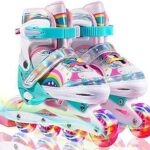 Patins à roues alignées réglables pour enfants et adultes avec arc en ciel. Découvrez DIAYTAR COTE D'IVOIRE, votre nouveau repère en ligne pour des achats malins à prix réduit. Parcourez notre catalogue diversifié de produits discount, allant de l'électroménager à l'informatique, en passant par la mode et les gadgets. Obtenez les meilleures offres sans sacrifier la qualité, le tout dans le confort de votre foyer.
