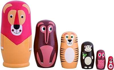 Poupées gigognes russes ensemble de 6 poupées en bois lion. Ne payez pas plus cher pour les mêmes produits ailleurs ! DIAYTAR COTE D'IVOIRE  propose une large gamme de produits de qualité à des prix discount. Trouvez tout ce dont vous avez besoin, des appareils ménagers aux gadgets dernier cri, et économisez de l'argent sans compromettre la qualité.