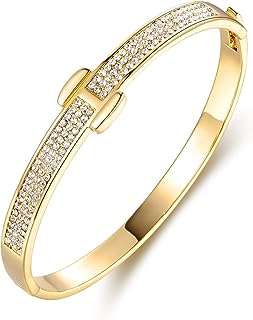 Bracelet pour femme plaqué or 18 carats décoré de cristaux provenant. Bienvenue chez DIAYTAR COTE D'IVOIRE, le paradis des bonnes affaires en ligne ! Découvrez une large gamme de produits discount pour équiper votre maison, trouver l'électroménager de vos rêves, vous divertir avec des gadgets innovants, et compléter votre garde-robe avec des vêtements à la pointe de la mode, le tout à des prix défiant toute concurrence.