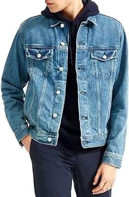 Veste en jean unisexe manteau pour homme. DIAYTAR COTE D'IVOIRE  - Votre destination en ligne pour des achats malins. Avec notre sélection de produits discount, allant de la maison à l'électronique, de la mode à l'informatique, vous pouvez économiser tout en comblant vos besoins. Ne manquez pas nos offres spéciales et réalisez des économies considérables dès aujourd'hui!