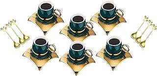 Un ensemble de tasses en porcelaine élégantes 6 tasses soucoupes et cuillères. DIAYTAR COTE D'IVOIRE, votre solution discount en ligne pour une large gamme de produits. Trouvez tout ce dont vous avez besoin, de la maison à l'électroménager, de l'informatique à la mode et aux gadgets, à des prix imbattables. Naviguez, achetez et économisez avec notre boutique en ligne conviviale et bénéficiez d'une livraison rapide et fiable.