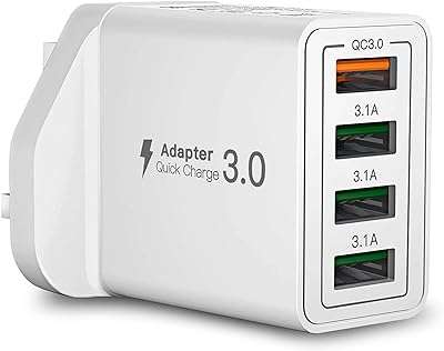 Chargeur usb ionos prise de chargeur rapide 4 ports avec adaptateur. Faites un bond dans le monde des bonnes affaires avec DIAYTAR COTE D'IVOIRE  ! Découvrez notre boutique en ligne généraliste où vous trouverez tout ce dont vous avez besoin, de la maison à l'électroménager, de l'informatique à la mode, et même les derniers gadgets. Ne sacrifiez pas votre budget pour vous faire plaisir, optez pour nos produits discount de qualité.