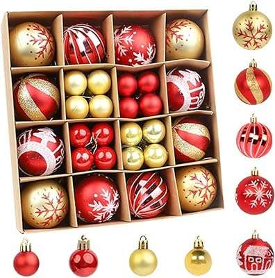 Boules de décorations de noël ensemble d'arbre boules décoration noël incassables pour la (rouge or. Découvrez DIAYTAR COTE D'IVOIRE, votre boutique en ligne généraliste offrant une sélection impressionnante de produits discount. Que vous recherchiez des articles pour votre maison, des appareils électroménagers à la pointe de la technologie, des équipements informatiques ou même les dernières tendances de la mode et les gadgets les plus cool, nous avons tout ce dont vous avez besoin, à des prix incroyablement bas !