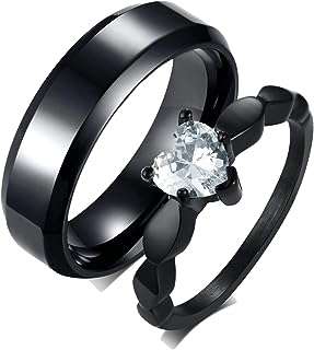Ensemble de bagues de promesse pour couple d'anniversaire de mariage en acier inoxydable. DIAYTAR COTE D'IVOIRE  : la référence en matière d'achats discount en ligne ! Découvrez notre large sélection de produits à des prix imbattables, de la maison à l'électroménager, en passant par l'informatique et la mode. Grâce à nos offres exclusives, faites-vous plaisir sans vous ruiner et profitez d'une qualité inégalée !