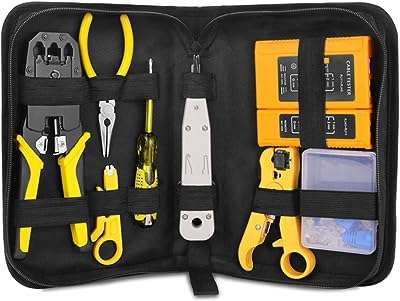 Kit d'outils de sertissage rj45 pour rj11 rj12 cat5 cat6 cat5e testeur de câble lan filaire. Besoin de renouveler votre électroménager à petit prix ? Rendez-vous sur DIAYTAR COTE D'IVOIRE, la référence en ligne pour des produits de qualité à prix discount. Avec notre sélection diversifiée, vous trouverez facilement l'équipement parfait pour votre maison, sans vous ruiner.