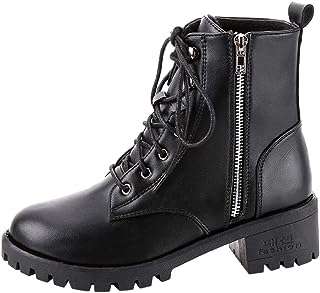 Bottines courtes à lacets pour femmes bottes plates de moto en cuir massif la mode. DIAYTAR COTE D'IVOIRE, votre boutique en ligne de confiance pour tous vos besoins en produits discount. Parcourez notre sélection minutieusement choisie pour trouver des articles de qualité pour la maison, l'électroménager, l'informatique, la mode et les gadgets, le tout à des prix avantageux. Simplifiez vos achats en ligne avec DIAYTAR COTE D'IVOIRE  et réalisez des économies dès maintenant.