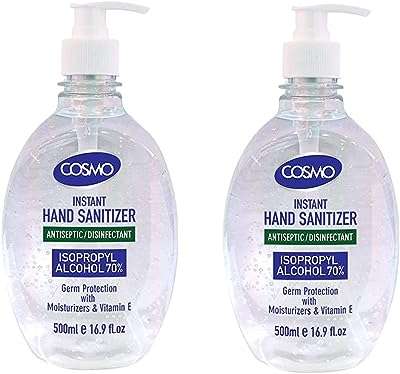 Désinfectant instantané pour les mains cosmo 500 ml paquet de 2. Préparez-vous à économiser gros avec DIAYTAR COTE D'IVOIRE  ! Notre boutique en ligne généraliste propose une large sélection de produits discount, des indispensables de la maison aux appareils électroménagers dernier cri, en passant par l'informatique et les articles de mode tendance. Ne manquez pas nos offres exceptionnelles !