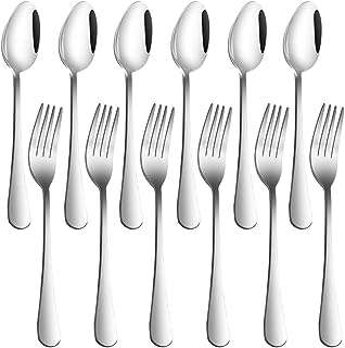 Ensemble de 12 fourchettes et cuillères à dîner en acier inoxydable. DIAYTAR COTE D'IVOIRE  : la référence en matière d'achats discount en ligne ! Découvrez notre large sélection de produits à des prix imbattables, de la maison à l'électroménager, en passant par l'informatique et la mode. Grâce à nos offres exclusives, faites-vous plaisir sans vous ruiner et profitez d'une qualité inégalée !