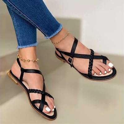 Sandales d'été plates à la mode pour femmes bout ouvert boucle. À la recherche de bons plans en ligne ? Ne cherchez pas plus loin que DIAYTAR COTE D'IVOIRE  ! Notre boutique généraliste vous propose une large gamme de produits discount, allant des articles pour la maison aux appareils électroménagers, en passant par l'informatique, la mode et les gadgets. Faites des économies tout en trouvant des produits de qualité, le tout en quelques clics seulement.