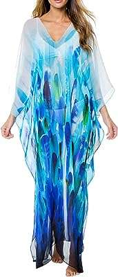 Be spectacle robe de plage longue à motifs et manches courtes col en v. DIAYTAR COTE D'IVOIRE  - La solution idéale pour les chasseurs de bonnes affaires en ligne. Trouvez des produits discount de haute qualité dans toutes les catégories, y compris la mode, l'électronique, l'ameublement et bien plus encore. Économisez sans compromis sur la qualité !