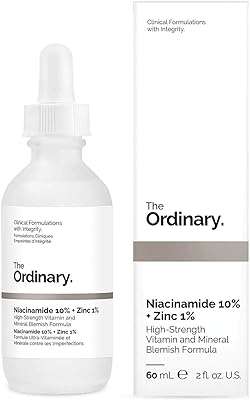 The ordinary 10% niacinamide + 1% zinc 60ml réduit l'apparence des imperfections et congestions. DIAYTAR COTE D'IVOIRE, votre destination shopping idéale pour des produits discount de qualité. Explorez notre catalogue en ligne et trouvez tout ce dont vous avez besoin pour votre maison, de l'électroménager à la mode en passant par les gadgets innovants. Grâce à nos prix avantageux, économisez sans compromis sur la satisfaction de vos achats.