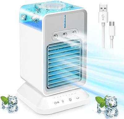 Mini ventilateur de refroidissement de climatiseur rechargeable portable mini par évaporation 3 vitesses battement et minuterie. Ne cherchez plus, DIAYTAR COTE D'IVOIRE  est là pour vous offrir les meilleurs deals en ligne ! Explorez notre vaste sélection de produits à prix réduits, incluant tout ce dont vous avez besoin pour votre maison, votre cuisine, votre garde-robe et bien plus encore. Profitez de nos offres discount sur les dernières tendances et économisez tout en restant à la pointe de la mode.