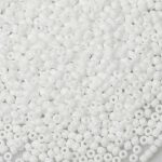 Perles bala & felic blanc opaque 3 mm environ 3600 pièces-100 g par sac