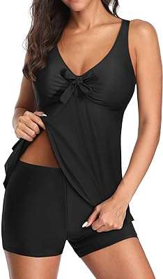 Maillot de bain tankini deux pièces pour femme avec short short garçon col en v. Chez DIAYTAR COTE D'IVOIRE, nous vous proposons des offres folles sur une gamme complète de produits. Des articles indispensables pour votre maison, aux dernières tendances en matière de mode et de gadgets sensationnels, notre boutique en ligne saura satisfaire tous vos besoins à des prix compétitifs. Faites des affaires exceptionnelles dès maintenant !