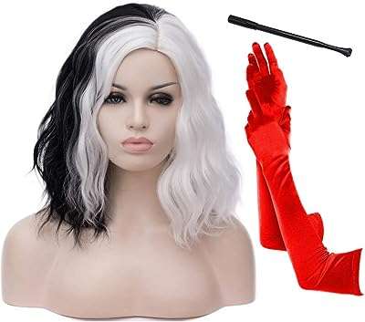 Perruques noires et blanches pour femmes cruella deville costumes perruque de cheveux courts bouclés ondulés perruques synthétiques mignonnes fête cosplay halloween avec support gants de s. En quête des dernières tendances en matière d'informatique à prix abordable ? DIAYTAR COTE D'IVOIRE  est là pour vous ! Explorez notre sélection d'ordinateurs portables, de tablettes et de périphériques informatiques pour trouver les produits les plus performants à des prix attractifs.