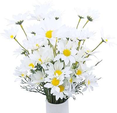 Équipe 5 pièces de fleurs de marguerite artificielles fleur artificielle pour la décoration. À la recherche de bons plans ? Rendez-vous sur DIAYTAR COTE D'IVOIRE, votre partenaire en ligne pour des produits discount de qualité. Parcourez notre large éventail de produits, allant de l'électroménager de pointe à la mode tendance, et profitez d'économies incroyables tout en apportant une touche de style à votre vie quotidienne.