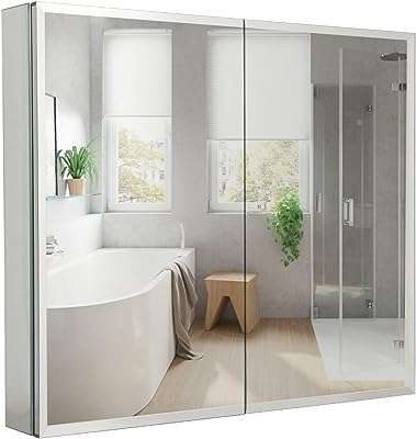 Armoire à pharmacie double porte mofo avec miroir armoire de salle bain en aluminium. DIAYTAR COTE D'IVOIRE  - le paradis du shopping à prix cassé ! Parcourez notre catalogue en ligne et découvrez une multitude de produits à prix discount, allant des articles de la maison aux gadgets high-tech les plus branchés. Profitez de taux de remise incroyables sur tous vos achats.