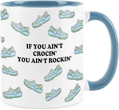 Tasse fantaisie purely home crocs slogan crocin rockin joke thé. DIAYTAR COTE D'IVOIRE  est votre destination en ligne pour des offres incroyables. Parcourez notre collection variée de produits discount, comprenant des articles pour la maison, l'électroménager, l'informatique, la mode et les gadgets, et découvrez des prix imbattables qui correspondent à toutes les bourses.