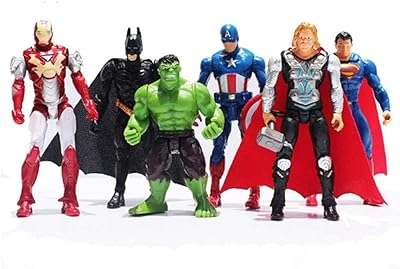 Avengers iron man hulk captain america superman 6 pièces ensemble de figurines. Révolutionnez votre façon de magasiner en ligne avec DIAYTAR COTE D'IVOIRE . Notre plateforme propose une multitude de produits discount, allant des appareils ménagers aux accessoires de mode à des prix défiant toute concurrence. Profitez de l'expérience shopping idéale tout en réalisant des économies importantes.