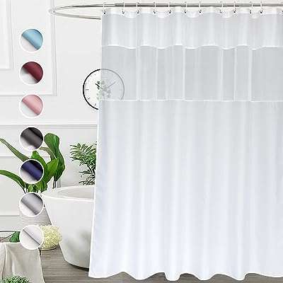 Rideau de douche en tissu blanc you friday avec fenêtre en maille. DIAYTAR COTE D'IVOIRE  est votre destination en ligne pour des offres incroyables. Parcourez notre collection variée de produits discount, comprenant des articles pour la maison, l'électroménager, l'informatique, la mode et les gadgets, et découvrez des prix imbattables qui correspondent à toutes les bourses.