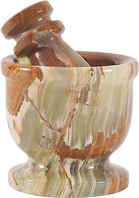 Ensemble mortier et pilon en onyx vert radical mortier marbre portatif de 25". DIAYTAR COTE D'IVOIRE  - votre guichet unique pour des produits discount dans tous les domaines. Redécorez votre maison, améliorez votre cuisine, restez à la pointe de la mode et profitez des derniers gadgets, le tout à des prix exceptionnels. Dites adieu aux achats coûteux et bienvenue aux bonnes affaires !