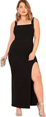 Robe longue moulante sans manches à col carré gurgliter pour femme avec fente la cuisse. DIAYTAR COTE D'IVOIRE, votre destination shopping idéale pour des produits discount de qualité. Explorez notre catalogue en ligne et trouvez tout ce dont vous avez besoin pour votre maison, de l'électroménager à la mode en passant par les gadgets innovants. Grâce à nos prix avantageux, économisez sans compromis sur la satisfaction de vos achats.