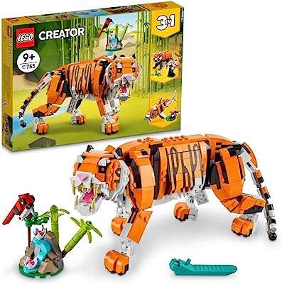 Creator 31129 ensemble tigre majestueux 3 en 1 (755 pièces). Économisez intelligemment avec DIAYTAR COTE D'IVOIRE, la boutique en ligne qui vous propose une variété de produits discount à des prix défiant toute concurrence. Des indispensables pour la maison aux gadgets les plus tendances, en passant par les dernières nouveautés en mode et en informatique, vous trouverez tout ce dont vous avez besoin pour moins cher, sans compromis sur la qualité !