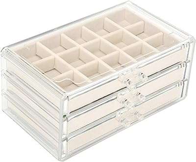 Boîte de rangement de bijoux en acrylique viscon boîte pour cosmétiques à transparente avec 3. Faites des affaires exceptionnelles sur DIAYTAR COTE D'IVOIRE ! Avec notre large éventail de produits discount, allant des articles de décoration intérieure aux appareils électroniques, en passant par les jouets pour enfants et les produits de santé, vous êtes assurés de trouver tout ce dont vous avez besoin à des prix imbattables.