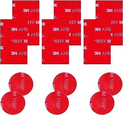 12 pièces de ruban adhésif vhb 3m double face montage danzi x rond et rectangulaire. DIAYTAR COTE D'IVOIRE, votre destination en ligne pour des produits discount de qualité. Avec notre large choix de produits allant de la maison à la technologie, en passant par la mode et les gadgets, vous êtes assuré de trouver tout ce dont vous avez besoin à des prix défiant toute concurrence.