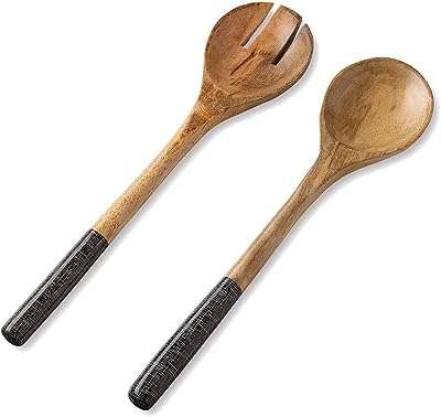 Ensemble de service à salade folklorique ou pinces salade outils en bois en semble. Vous cherchez des produits discount de qualité ? Ne cherchez plus, DIAYTAR COTE D'IVOIRE  est là pour vous ! Parcourez notre boutique en ligne et découvrez une variété d'articles pour la maison, l'électroménager, la mode, l'informatique et les gadgets à des prix défiant toute concurrence. Ne manquez pas nos offres spéciales et économisez sur tous vos achats !