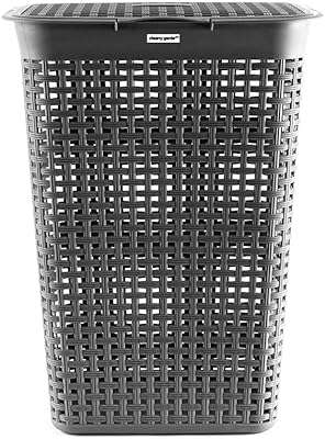 Panier à linge en plastique avec couvercle cleany genie polyvalent avec trou. DIAYTAR COTE D'IVOIRE  est votre guichet unique pour des produits discount de haute qualité. Parcourez notre large sélection d'articles, allant des appareils électroménagers essentiels aux produits informatiques, en passant par les accessoires mode et les gadgets dernier cri, tout en profitant de prix imbattables.