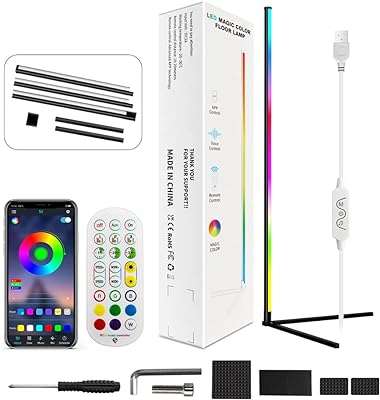 Lampe d'angle beauenty à intensité variable pour salon lampe rvb changement de couleur avec bluetooth. Ne payez pas plus cher ! DIAYTAR COTE D'IVOIRE  vous offre des produits discount de qualité supérieure à des prix abordables. Découvrez notre large sélection d'articles pour la maison, l'électroménager, l'informatique, la mode et les gadgets les plus recherchés. Visitez notre site dès maintenant et bénéficiez de nos offres exclusives pour économiser sur tous vos achats.