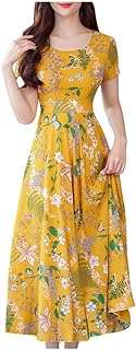 Robe longue florale à manches courtes et col rond pour femme robe de soirée. Vous cherchez à faire des économies sans sacrifier la qualité ? Faites confiance à DIAYTAR COTE D'IVOIRE, votre boutique en ligne où vous trouverez une large sélection d'articles discount pour tous les goûts. Profitez de nos prix compétitifs sur des produits allant de la maison à l'électroménager, en passant par l'informatique et la mode.