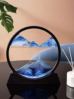 Image d'art en sablier animé 3d de 7 pouces avec cadre rond paysage et sable. DIAYTAR COTE D'IVOIRE  - La boutique en ligne qui rend les bonnes affaires accessibles à tous. Parcourez notre sélection de produits discount, de l'électroménager pratique à la mode abordable, tout en profitant de notre engagement envers la qualité. Ne payez plus trop cher pour ce dont vous avez besoin, faites vos achats malins chez nous !